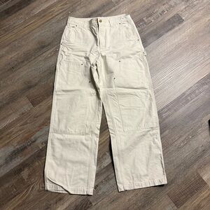 Aritzia TNA cream beige ivory carpenter pants